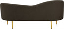 Meridian Ritz Brown Loveseat