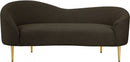 Meridian Ritz Brown Loveseat
