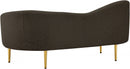 Meridian Ritz Brown Loveseat
