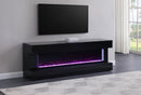 VALLERIE 71-INCH BT SPEAKER TV STAND FIREPLACE CONSOLE BLACK