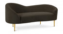 Meridian Ritz Brown Loveseat