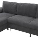 The Comforta LSEC8036 Corduroy Left Corner Sectional Sofa