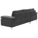 The Comforta LSEC8036 Corduroy Left Corner Sectional Sofa