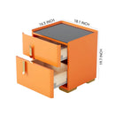 The Solara NS001O Orange Lacquer Side Table