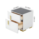 The Solara NS001IV Ivory Lacquer Side Table