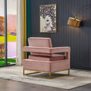 RC02GP Pink Velvet Barrel Chair