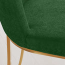 The Royale DC05GGN Green Dining Chair w/ Gold Base 2/box