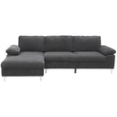 The Comforta LSEC8036 Corduroy Left Corner Sectional Sofa