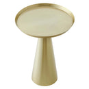 EEI-6608-BRA Round Side Table In Brass