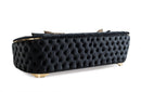 Lupino Black Velvet Sofa & Loveseat
