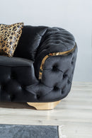 Lupino Black Velvet Sofa & Loveseat