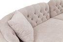 Allura Beige Boucle Curved Sectional