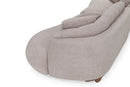 Allura Beige Boucle Curved Sectional