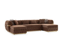 Jester Velvet Mocha Double Chaise Sectional