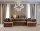 Jester Velvet Mocha Double Chaise Sectional