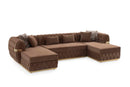 Jester Velvet Mocha Double Chaise Sectional