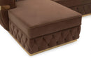 Jester Velvet Mocha Double Chaise Sectional