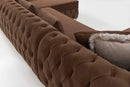 Jester Velvet Mocha Double Chaise Sectional