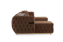Jester Velvet Mocha Double Chaise Sectional