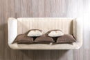 Leina Ivory-Coffee  Velvet Sofa & Loveseat