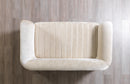 Leina Ivory-Coffee  Velvet Sofa & Loveseat