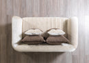 Leina Ivory-Coffee  Velvet Sofa & Loveseat