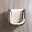 Leina Ivory-Coffee  Velvet Sofa & Loveseat
