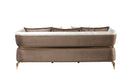 Leina Ivory-Coffee  Velvet Sofa & Loveseat