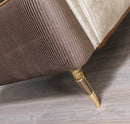 Leina Ivory-Coffee  Velvet Sofa & Loveseat