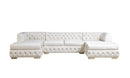 Matilda Ivory Velvet Double Chaise Sectional
