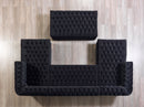 Lauren Black Velvet Double Chaise Sectional