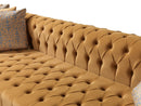 Lauren Mustard Velvet Double Chaise Sectional