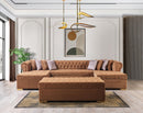 Lauren Mocha Velvet Double Chaise Sectional