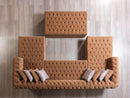 Lauren Mocha Velvet Double Chaise Sectional