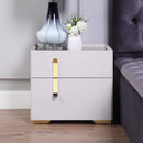 The Solara NS001IV Ivory Lacquer Side Table