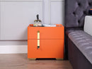The Solara NS001O Orange Lacquer Side Table