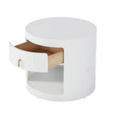 The Nova NS002IV Ivory Lacquer Plywood Side Table