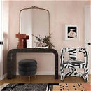 ADA VELVET CHAIR IN BLACK BRUSHSTROKE PATTERN TOV-S44182