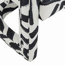 ADA VELVET CHAIR IN BLACK BRUSHSTROKE PATTERN TOV-S44182