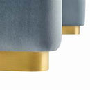 EEI-6733-BRA-CAB-Velvet Waterfall Stool In Brass