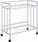Coaster Furniture 181382 Silver Serving Cart