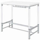 Coaster Furniture 182101 Bar Table White High Gloss