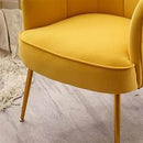 Meridian Yellow Velvet Accent Chair 516