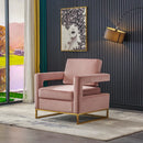 RC02GP Pink Velvet Barrel Chair