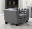 The Monaco Gray Loveseat Chair 2pc Set