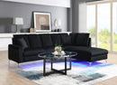 U380 Black Sectional w/ LED