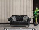 Juliette Black Velvet Sofa & Loveseat