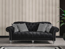 Juliette Black Velvet Sofa & Loveseat