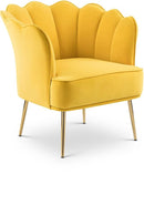 Meridian Yellow Velvet Accent Chair 516