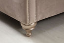 Zeus Beige Velvet Sofa & Loveseat